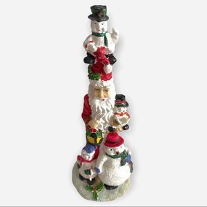 6.25” Holiday Totem Pole Sculpture